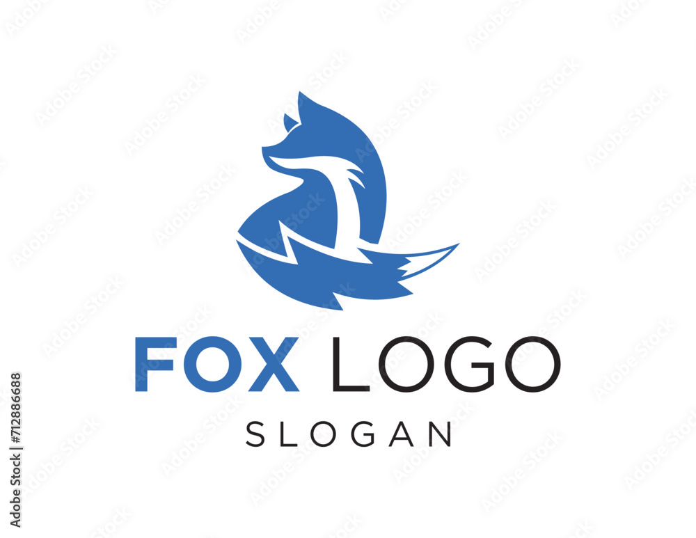 Poster the logo design is about fox and was created using the corel draw 2018 application with a white back