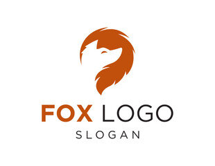 The logo design is about Fox and was created using the Corel Draw 2018 application with a white background.