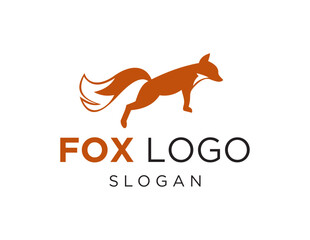 The logo design is about Fox and was created using the Corel Draw 2018 application with a white background.