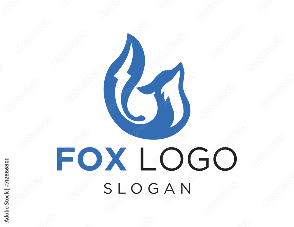 Poster the logo design is about fox and was created using the corel draw 2018 application with a white back