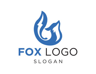 The logo design is about Fox and was created using the Corel Draw 2018 application with a white background.