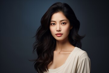 Naklejka premium Illustration of a fashion portrait, AI Generated