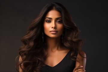 Fototapeta premium Illustration of a fashion portrait, AI Generated