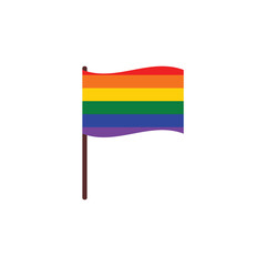 Rainbow LGBT Flag isolated on a white background