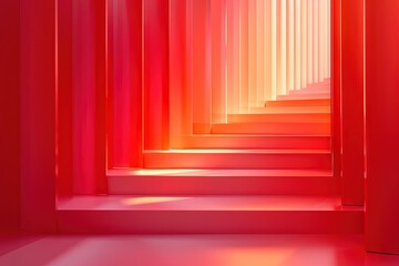 Obraz premium Abstract luxury minimalist gradient wallpaper pattern texture perfect for valentine in pantone red.