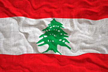 National flag  of Lebanon. Background  with flag  of Lebanon