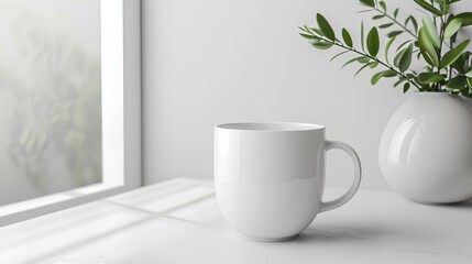 Fototapeta na wymiar white mug cup mockup