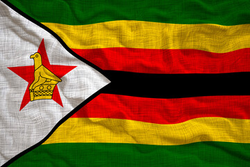 National flag  of Zimbabwe. Background  with flag  of Zimbabwe