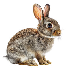 Rabbit Isolated on Transparent or White Background, PNG
