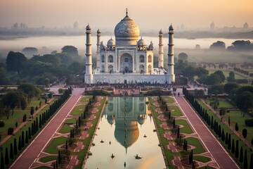 Photo a beautiful Taj Mahal India monument - obrazy, fototapety, plakaty