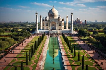 Fototapeta premium Photo a beautiful Taj Mahal India monument