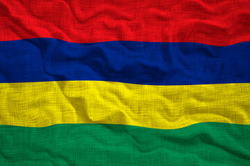 National flag of Mauritius. Background  with flag of Mauritius.