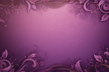 Purple background with frame for greeting card or invitation card design