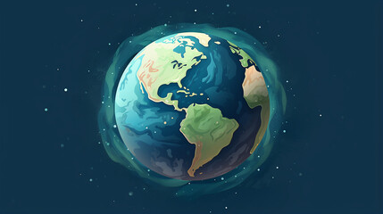 earth illustration planet object