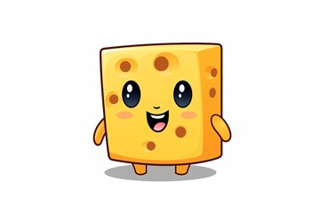 Cartoon character illustration of cheese