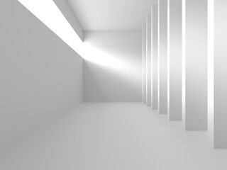 Empty Room. Abstract Futuristic Interior