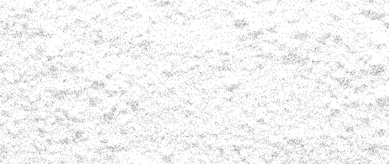 Grunge noise texture. Dirty grain background. Dotted halftone gradient overlay. Sand dust distressed wallpaper. Vector grungy grit pattern. Black white random dot texture for poster, banner, print. - obrazy, fototapety, plakaty
