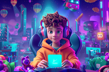 game character background 3d stylish wallpaper illustration