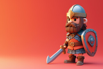 Fototapeta premium game character background 3d stylish wallpaper illustration