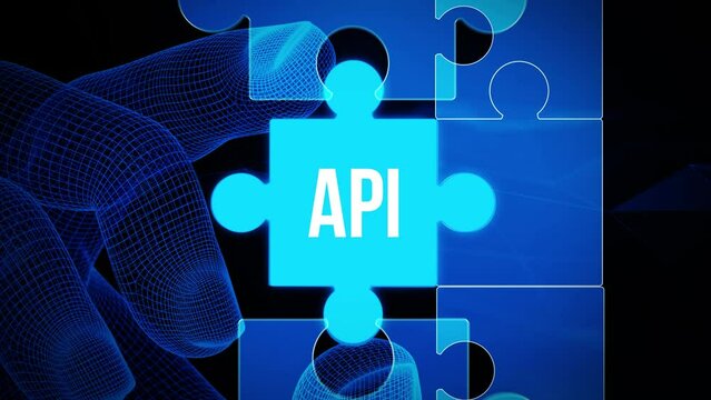 API - Application Programming Interface. Software development tool. Business, modern technology, internet and networking concept.