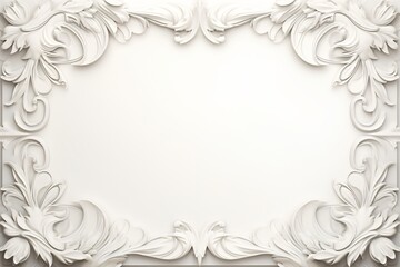 White color greeting card banner design with frame on the borders