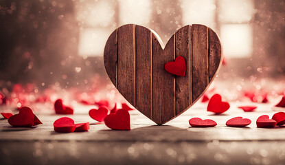 valentines background, red heart
