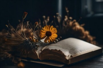 book on a wooden background