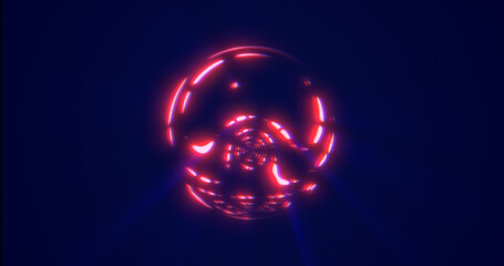 Purple glass energy plasma futuristic magic round ball sphere. Abstract background