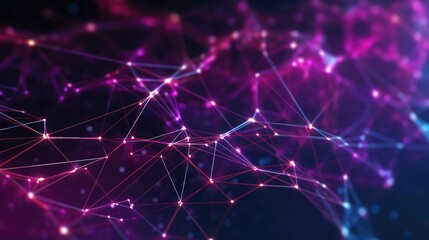 3d network connections background with plexus design