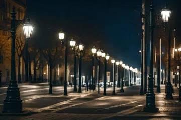 Fotobehang street at night © azka