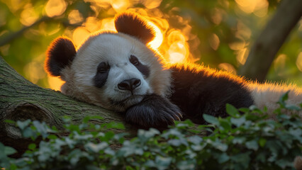panda resting