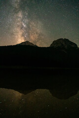 Milky Way Galaxy over the Black lake in Montenegro