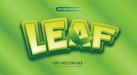 Leaf 3d Text Effect
