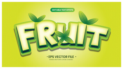 Fruit 3D Text Effect