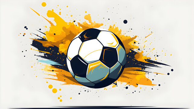  abstract soccer background with ball