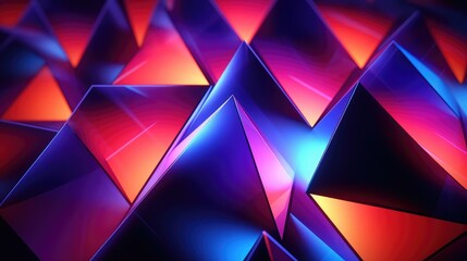 3d triangle background with vivid colors
