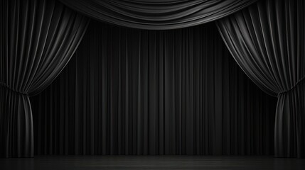 Fototapeta premium Beautiful dark stage curtains