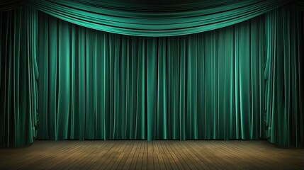 Beautiful mint stage curtains