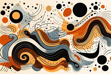 Naklejka premium Colorful doodle art