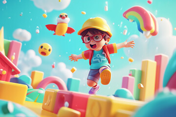 game character background 3d stylish wallpaper illustration