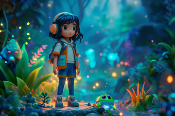 game character background 3d stylish wallpaper illustration