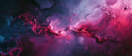 A vibrant explosion of magenta, purple, and violet hues creates a mesmerizing display of colorfulness in the endless expanse of space