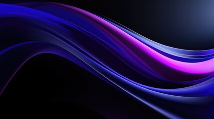 A black background with a blue and purple wave design