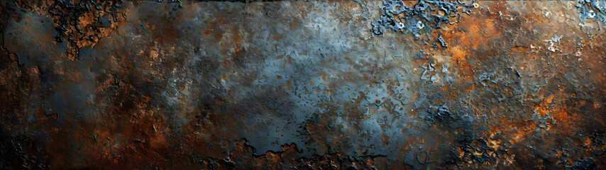 An alluringly textured abstract of rusted metal, evoking feelings of nostalgia and the passage of time - obrazy, fototapety, plakaty