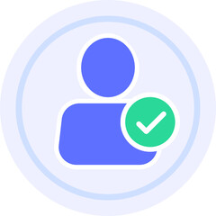 active user verified user modern icon illustration