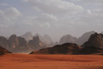 desert landscape with rocks