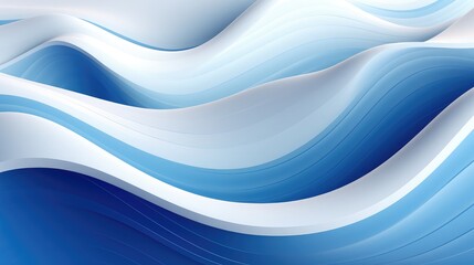 Fototapeta premium A blue and white wave background