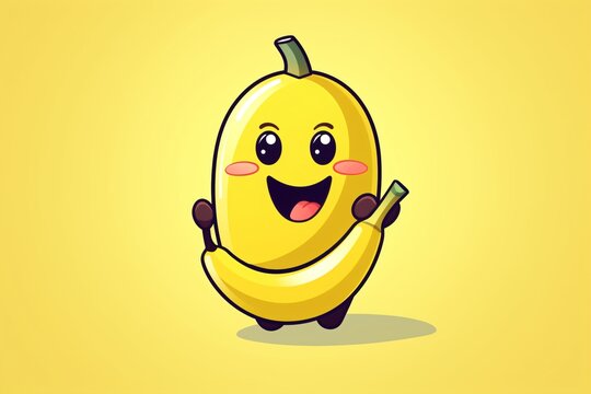 A cute graphic illustration of banana fruit
