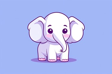 Obraz premium A cute cartoon character of an elephant graphic
