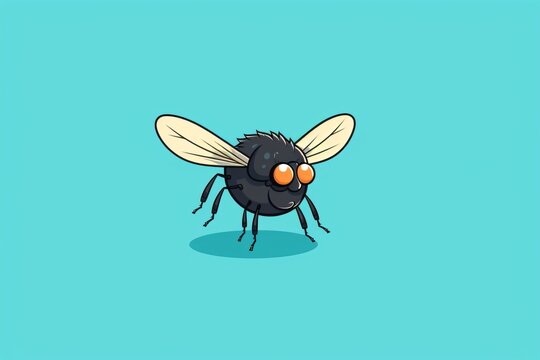Graphic illustration of a fly insect or bug
